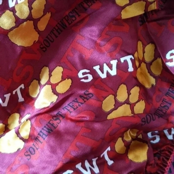 Vintage Merge Silk Southweast Texas University Satin String Bikini Panties L NWT - Picture 4 of 7